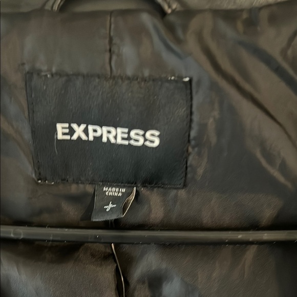 Express Black Faux Leather Jacket - Picture 2 of 3